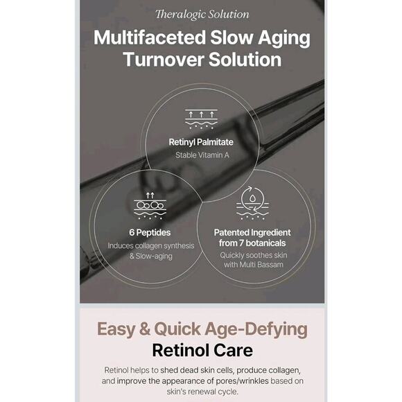 THERALOGIC Retinol Crème 0.7oz / 20g Renewal K-Beauty New Sealed Box - Picture 3 of 6